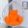 Almohada/silla de cesta colgante decorativa para asiento de columpio grueso de un solo Color sólido con almohadilla mecedora lavable con cremallera No