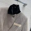 Women's Jackets Designer Milan Runway 2023 Spring Lapel Neck Long Sleeve Panelled Coats Brand Same Style Outerwear 90KX