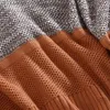 Maglioni da donna CyiExi Maglione pullover lavorato a maglia caldo Donna Blocchi di colore Tessuto a rete O-Collo Manica lunga Donna Casual Breve Capispalla XLWome