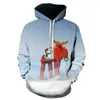 Felpe con cappuccio da uomo Felpa con cappuccio oversize Uomo Ugly Christmas Man Xmas Jacket Casual 3d Print Santa Sportswear Cappotto a maniche lunghe Sudaderas