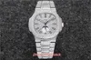 R8 Factory Fashion Silver Watch 40,5 mm Ice Out Full Diamond Bezel 5726/1 A-014 met 324 S QA LU 24H/303 Automatische beweging Super complicatie