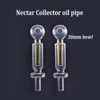 Novità Bruciatore di olio in vetro Pyrex trasparente Pipa per olio Bruciatore per unghie Concentrato Tubi Vaporizzatore Strumento per gorgogliamento d'acqua Pipa per fumo trasparente con ciotola OD 30mm