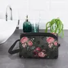 Borse cosmetiche Borsa modello rose e teschi gotici Moda donna Grande capacità Custodia per trucco floreale Beauty Storage Toiletry