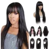 Full Lace PU around Wig 9A Silky Straight Indian Virgin Human Hair Swiss Lace with Thin Skin Perimeter Wigs for Black Woman Fast E5732587