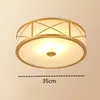 Ceiling Lights American Seiko Pure Copper Bedroom Living Room Dining Light LED Modern Minimalist Round Lamp