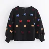 Women's Sweaters Colorful Embroidered Butterflies Womens Sweater Long Sleeve Chic Winter Knitted Pullover Zora Casual Top Jumpers 2023 Perf2