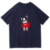 marka DSQ2 Męskie koszulki Summer Cute Cartoon Print Fashion Sport Młodzieżowe ramię T-shirt Młodzież pół rękawo-czerwona koszulka DSQ