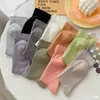 Women Socks High-quality Pure Color Cotton Girl Mid-tube Sock ' Mom Soft Kindly White Simple Fashionable