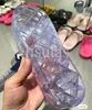 França designer de luxo chinelos transparentes de cristal feminino sandália 2023 nova moda marcas de alto valor sandálias canal ao ar livre plana flip-flops retro slide masculino