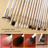 Eye Shadow BEILI Makeup Brush Set with Holder and Sponge Tools Foundation Eyebrow Eyeshadow Brushes Kit Make Up Puff 24 42pcs 230211