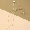 Boucles d'oreilles papillon pour femmes, tendance, Long gland doré, goutte d'eau, cadeau pour fille, bijoux féminins, 2023