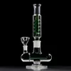 Verde Inline Diffusore a fessura Narghilè Bong Bong d'acqua in vetro Riciclatore Dab Rigs Braccio Albero Perc Oil Rig Tubo dell'acqua