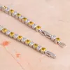 Charm Bracelets Sell Online Attactive Yellow Zircon Silver Tone Jewelry For Women Gift Fashion TBS1085A1