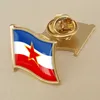 ユーゴスラビアの旗クリスタル樹脂ドロップバッジブローチフラッグバッジ世界のすべての国のバッジバッジ