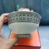 Bols Bol de riz domestique créatif en céramique authentique Longquan céladon Lotus micro-ondes vaisselle adaptée 2 pièces/ensemble