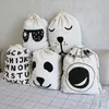 Bolsas de lavanderia Pattern Pattern Cotton Toy Home Canvas Armazenamento Casa Dirty Roupos 230211
