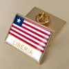 Bandera de Liberia, insignia de gota de resina de cristal, broche, insignias de bandera de todos los países del mundo