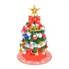 Kerstdecoraties Tree rok Tafelmatten kraag chrismas placemat rode jute moderne vakant tapijtmat vloer decoratie