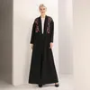 الملابس العرقية Kaftan Dubai Abaya Kimono Cardigan المسلمة الحجاب الفستان العربي Caftan Marocain Abayas للنساء رداء الإسلام