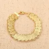 Bangle Etiópia Dubai Gold Color for Women Gift Coin Antique Islã Jóias de pulseira do Oriente Médio