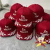 Rood borduurwerk Rhude Baseball Cap Heren Dames Topversie Hoed Verstelbare Outdoor Zonnebrandcrème met tags