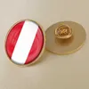 Drapeau National du pérou, Badge en résine de cristal, broche, insignes de drapeau de tous les pays du monde