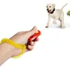 Nya Pet Cat Hund Training Clicker Plast Nya Hundar Click Trainer transparent Clickers Med Armband Partihandel