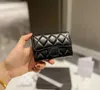 Luxury Classic Women's Bag Brand Fashion Wallet Leather Multifunctional Leather Credit Card Holder caviar surface