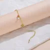 Bangle Bracelets For Women Korean Beads Kpop Love Pendant Bracelet Peach Heart Female Zircon JewelryBangle