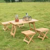 Kampmeubilair Klappertafel en stoelset voor picknickcampingaccessoires Draagbare ontlasting