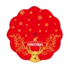 Decorações de Natal Roupas de árvore de árvore Decorativa NÃO TERIMENTO Padrão de bordado Stands de tapete curto