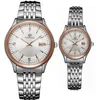 Montres-bracelets Forsining Couple Montres Lovers Acier Inoxydable Dames Paire Hommes Femmes Unisexe Quartz Poignet