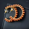 أقراط مسمار Sinleery Trend Brown Black Orange Round adveled for Women Excessories Jewelry 2023 ES348 SSP