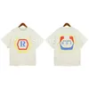 RH Nya Tees-t-shirts Summer Simple Print dubbel-garn Bomull Lös Casual SHORT STED TSHIRT för män och kvinnor tee