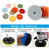 Polishing Pads 16pcs 4 inch 100mm Diamond Kit Wet/Dry for Granite Stone Concrete Marble Use Grinding Discs Set 230211