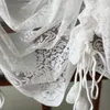 Curtain White Floral Lace Balloon Valance Roman Retro Half-Curtain For Glass Door Small Window Kitchen