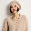 BeanieSkull Caps Highgrade Winter Beret Hat per donna lavorato a maglia 100 Pure Cashmere Autumn Lady Cap Berretti 230211