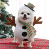 Hundkläder Jul Pet Clothes Fancy Dress Snowman Costumes For Small Medium S Coat Chihuahua 230211