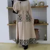 Abbigliamento etnico Wepbel Muslim Fashion Simple Abet Arab Turkish Donne Long Maxi Abaya Ankle Lunghezza