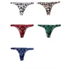 Underpants 5 Pcs/ Lot Men's Sexy Panties Printed Ice Silk Underwear Quick Drying Small Briefs Skin-friendly Bikini