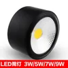 ダウンライトファンライブ20pcs/lot dimmable cob 3w 5w 7w 10w ledダウンライト防水表面マウントAC85V-265Vダイニングルームスポットライトダウンライト