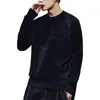 Men's Sweaters Anti-shrink Chic Round Neck Winter Sweater Heat Retention Men Autumn Crew For Daily Wear