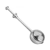 Tea Strainer Ball Push Tea-Infuser Loose Leaf Tool Herbal Teaspoon Filter Diffuser Home Kitchen Bar Drinkware Stainless Steel SN5116