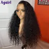 220% Density Burgundy Curly 13X4 Lace Front Human Hair Wigs 99J 250% Water Wave 13X6 HD Frontal For Women