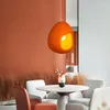 Lâmpadas pendentes 2023 Design Wabi Sabi Orange Nordic Vintage Fashion Kithcen Dinning Table Island Restaurant E27 Lamp Candelier