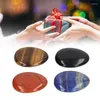 Estatuetas decorativas 4pcs Thumb Preocupação de Pedra Reivindicação de Estresse Meditação Pequena Cabochon Oval portátil para Office em casa ao ar livre