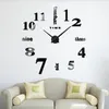 Horloge murale produit créatif bricolage horloge décor à la maison grand miroir romain mode moderne Quartz salon autocollant montre