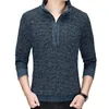 Heren truien mannen gebreide pullover los bewaard warm winddicht ontspannen fleeced fleeced lined trui base top