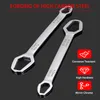8~22mm Universal Torx Wrench Self-tightening Adjustable Glasses Wrench Board Double-head Torx Spanner Hand Tools for Factory Chromium-vanadium Steel