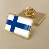 Finlands National Flag Crystal Drop Harts Badge Brosch Flag Badges of ALLA l￤nder i v￤rlden
